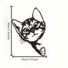 Metal Cat Wall Art Black White Design Indoor Outdoor Home Office Garden Decor Christmas Thanksgiving Gift Pet Lovers