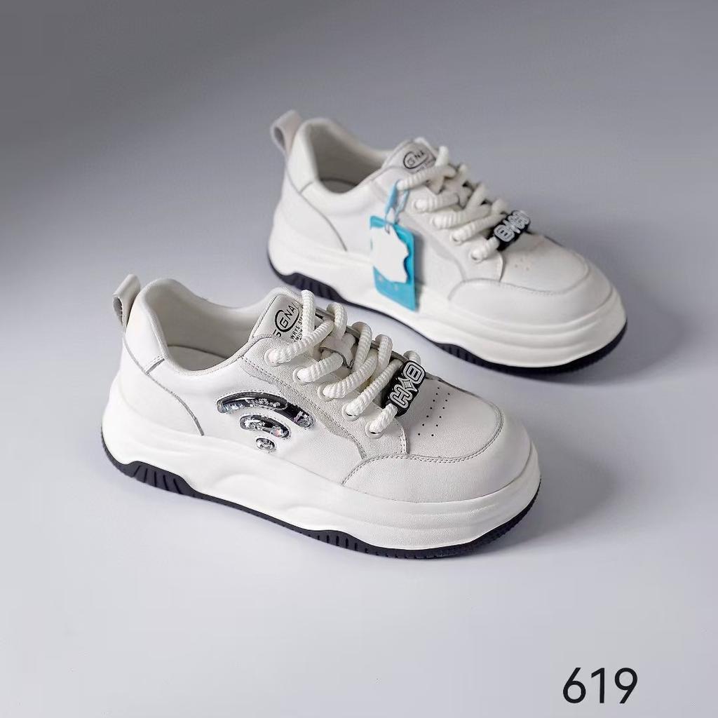 The first layer of cowhide little white shoes women's height-increasing single shoes new low-top casual shoes versatile thick-soled muffin board shoes