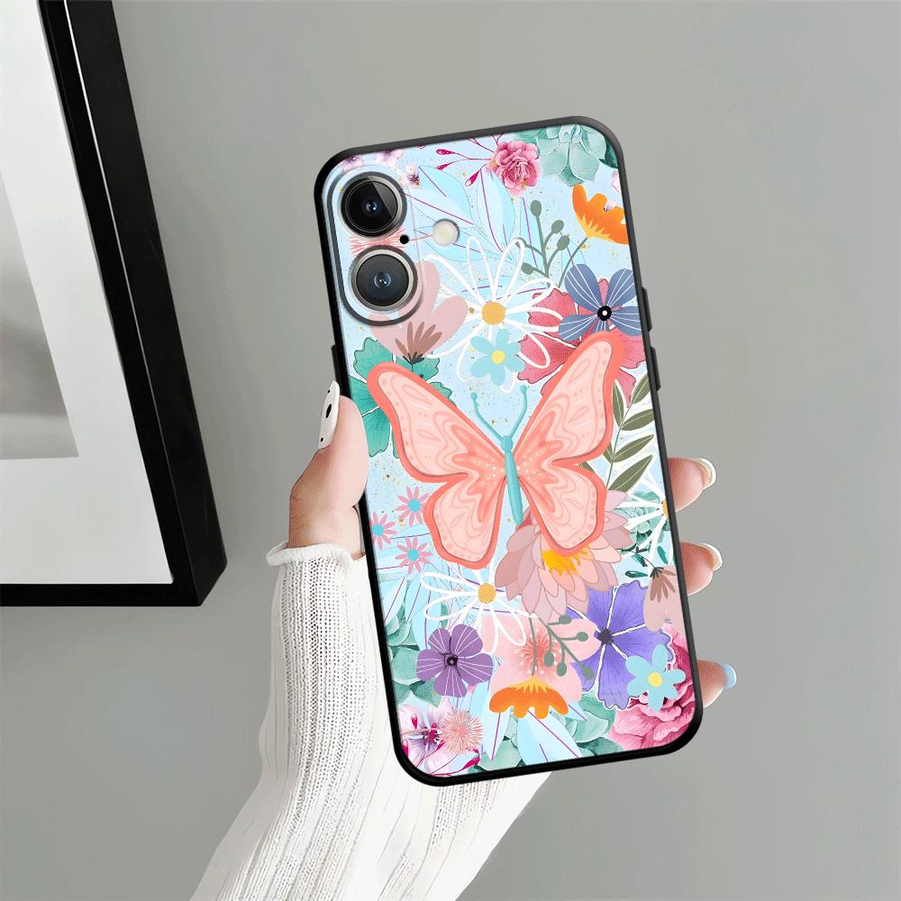 

Funda Phone Cover Case for Apple iPhone 17 Pro Max 14 11 13 16 Air 15 Pro 7 8 XR XS MAX 12 Cartoon Butterfly Flower iPhone XS