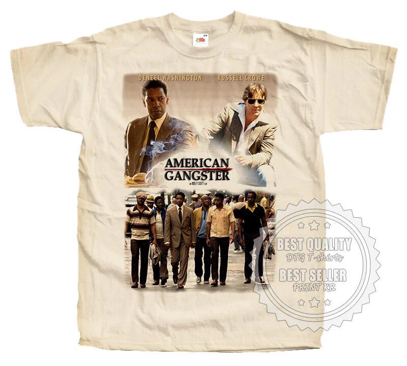 

American Gangster T SHIRT TEE V5 Movie Poster Natural Vintage all sizes S to 5XL S