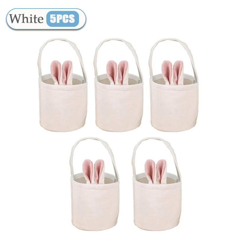 1-20 STÜCKE Ostern Cartoon Hasenohren Eimer Tasche Buntes Kaninchen Osterei Handtasche Frohen Ostertag für Kinder Hasenohren Süßigkeitentüten