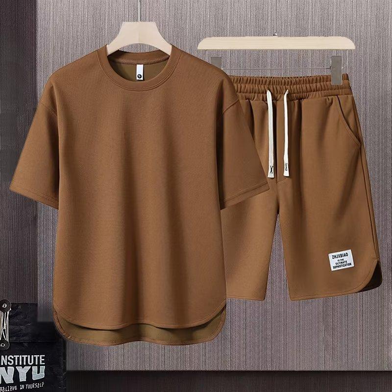 Sommer Herren Kurzarm T-Shirt Shorts Anzug