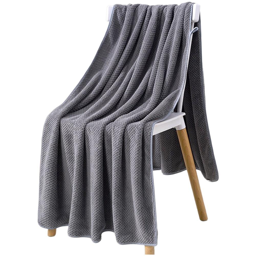 

Thick bath towel coral fleece quick drying 70 by 140 cm no lint shedding super absorbent no fading for daily use