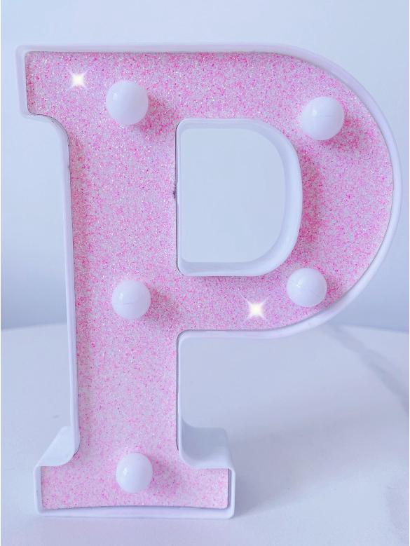 Pink LED Letter Light for Celebrations and Proposals
