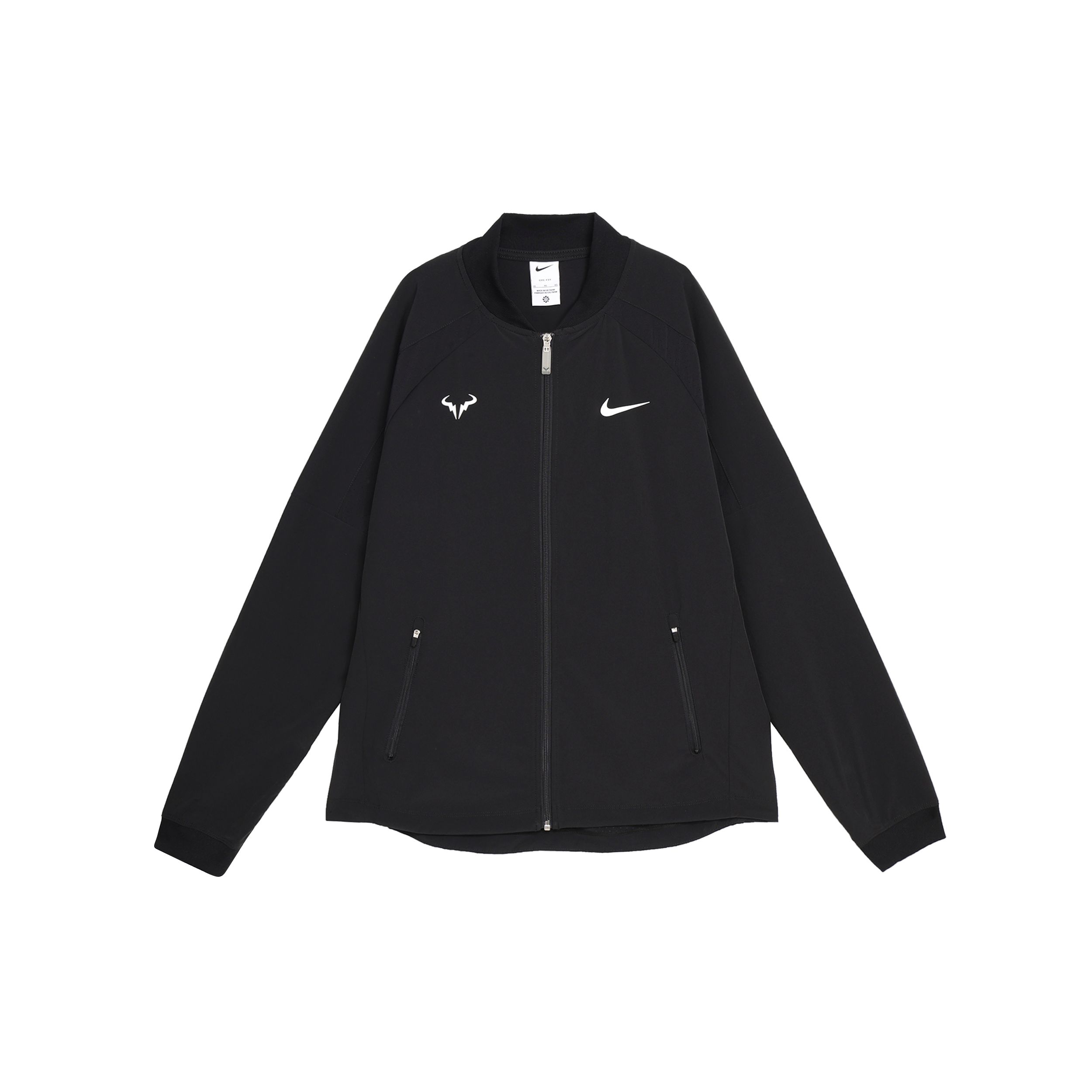 

Nike Rafa однотонная куртка-стойка с молнией, быстросохнущая, повседневная, мужская куртка, черная DV2886-010 S