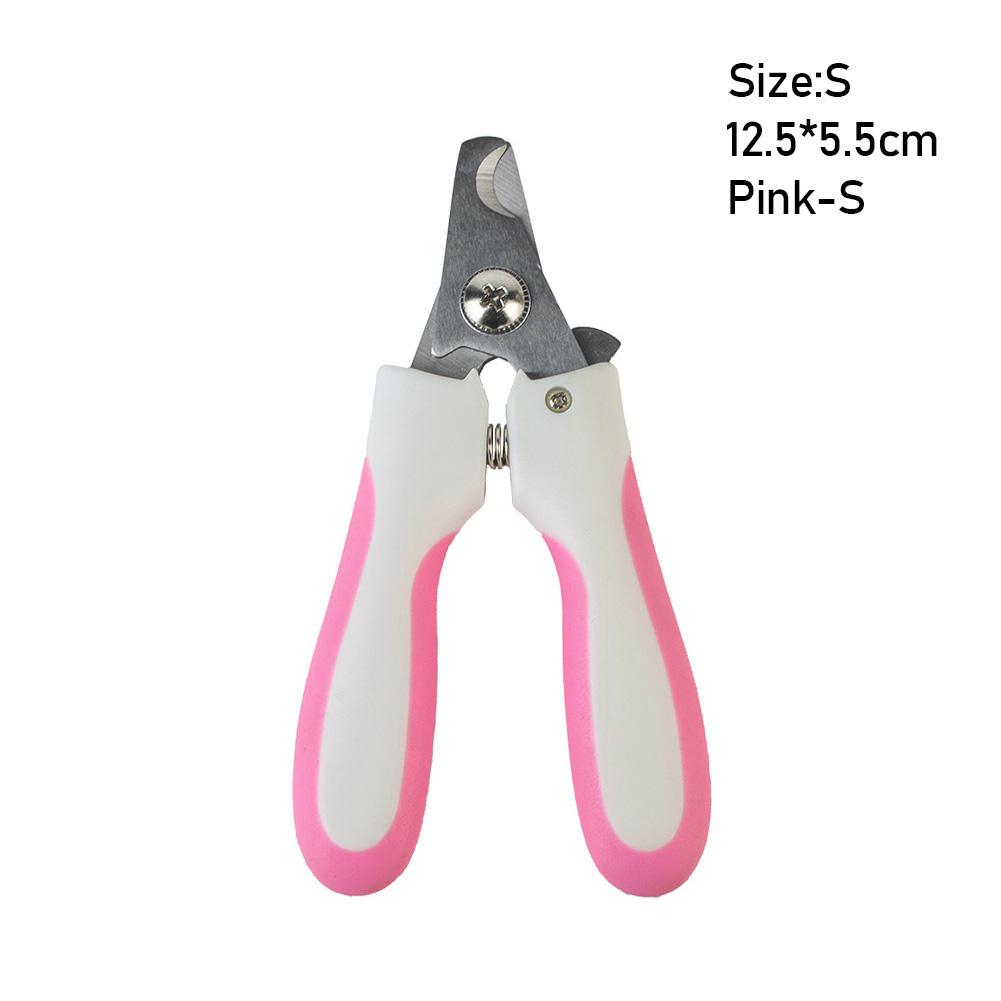 

Машинка для стрижки когтей для домашних животных, профессиональные триммеры для собак с защитным кожухом, острые машинки для стрижки когтей для кошек из нержавеющей стали, инструменты для ухода за домашними животными S розовый