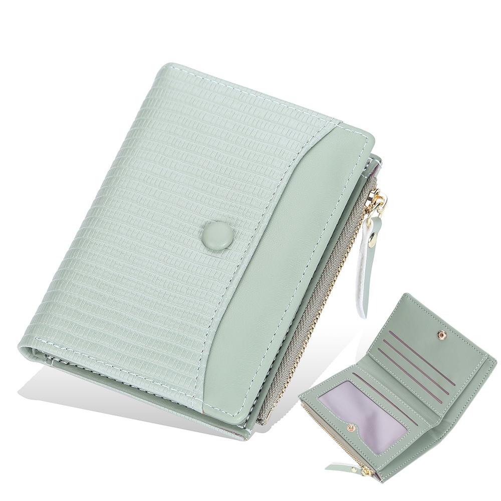 Baellerry Ladies' Fashion Short Purse Large Capacity Wallet Pu Leather Card Holder Cute Students Girls' Zipper Coin Purse