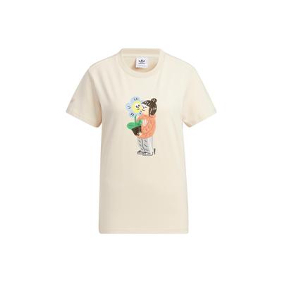 Originals X Charr Morita Capsule Collection Cartoon Plant Print Casual Sport Short Sleeve T-Shirt Women Tops Off-White HR3471