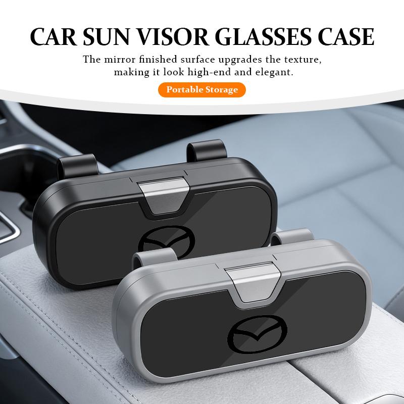 Car Sun Visor Glasses Holder Easy Install Sunglasses Organizer For Mazda 3 CX3 CX4 CX5 CX7 CX8 CX9 CX30 RX7 Atenza Axela f1