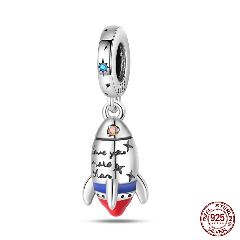 Fashion Copper Astronaut Space Series Charms Beads Fit Qikaola Original Bracelets Diy Anniversary Jewelry