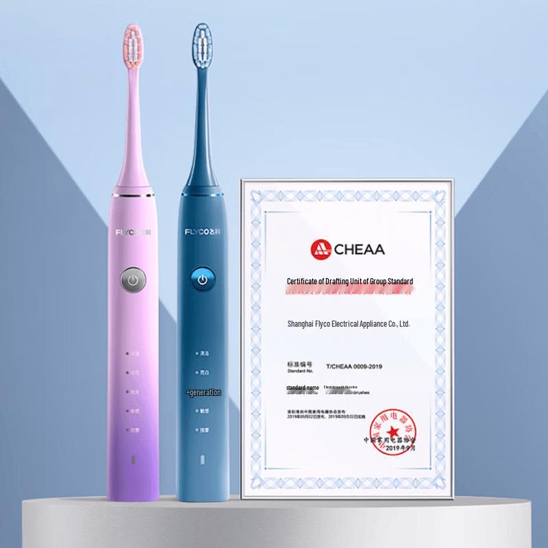 

FLYCO FT7105 Sonic Electric Toothbrush Couple Dual Pack CN plug (adapter included)
