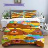 Duggee Pattern Bedding Home Decoration Birthday Gift ( 1 duvet cover + 2 pillowcase, without core),fan merchandise.