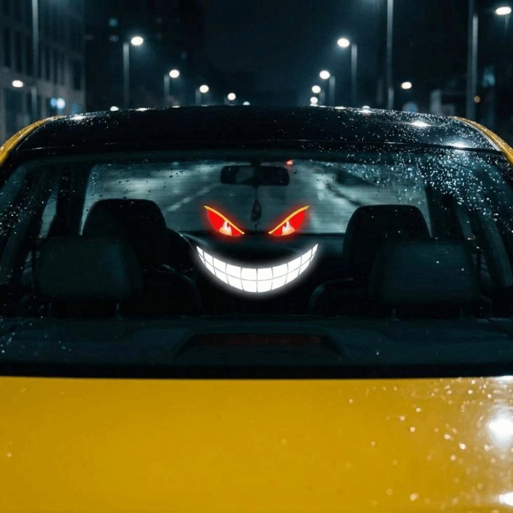 Eye Shape Flashing Car Light Solar Self-Charging Ambient Signal Lamp Sedan Window