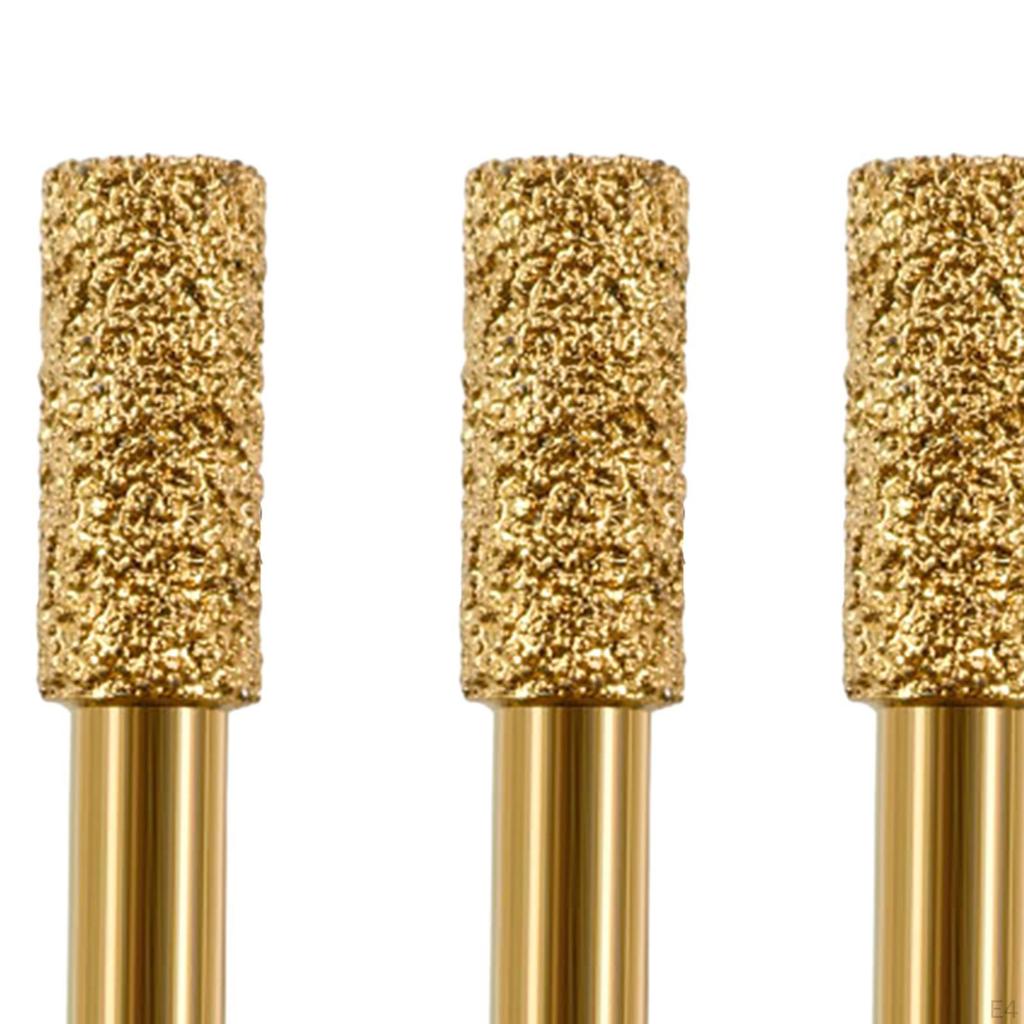 3 Stück Schleifscheiben Bit Diamant Gratbohrer, Zylinderform Aufsatzstein