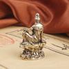Vintage Brass Water Moon Desktop Ornament Free Guanyin Bodhisattva Buddha Statue Craft Antique Copperware Wholesale