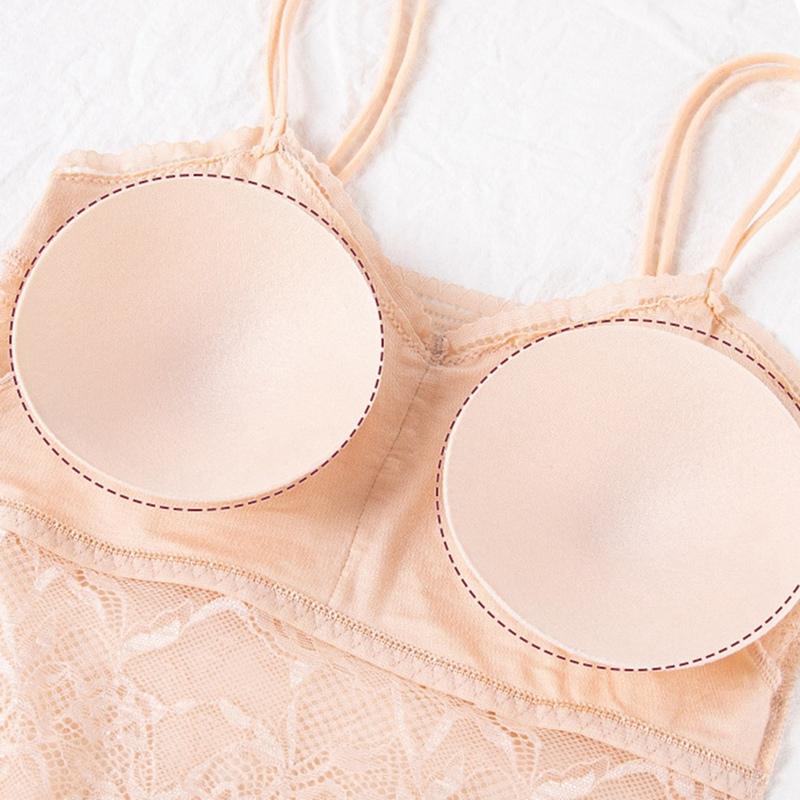 Dámská jednobarevná krajková podprsenka prodyšná vestová podprsenka