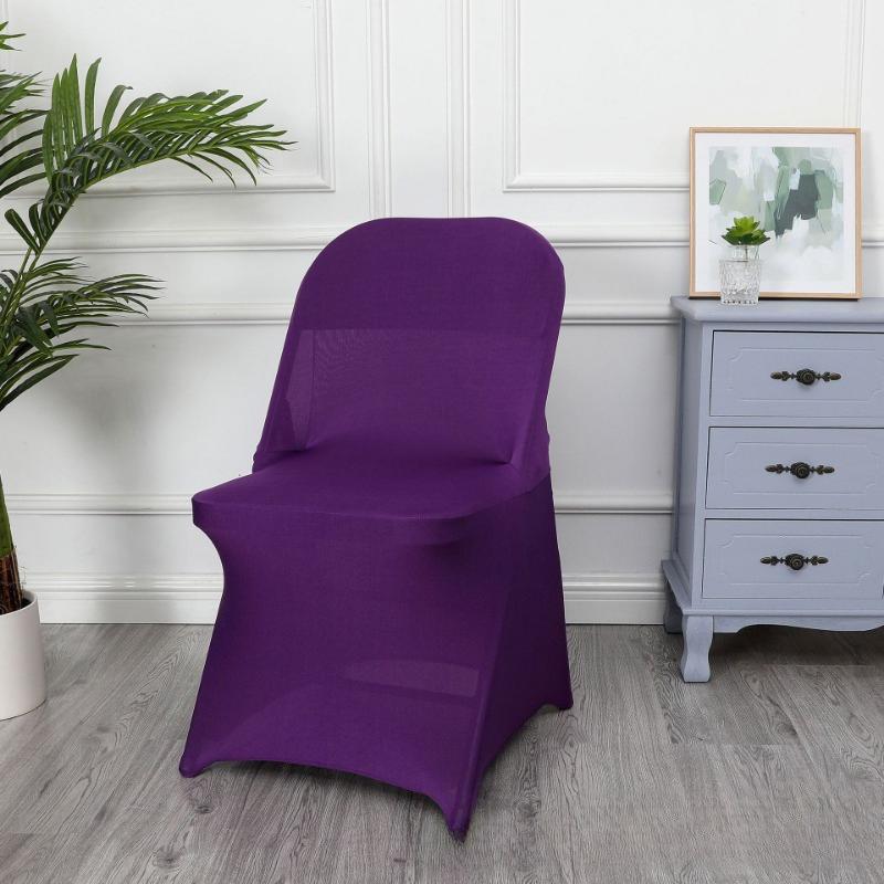 1/2/5 PCS Stretch Spandex Wedding Chair Cover for Weddings Birthdays Parties Events Hotels Banquets