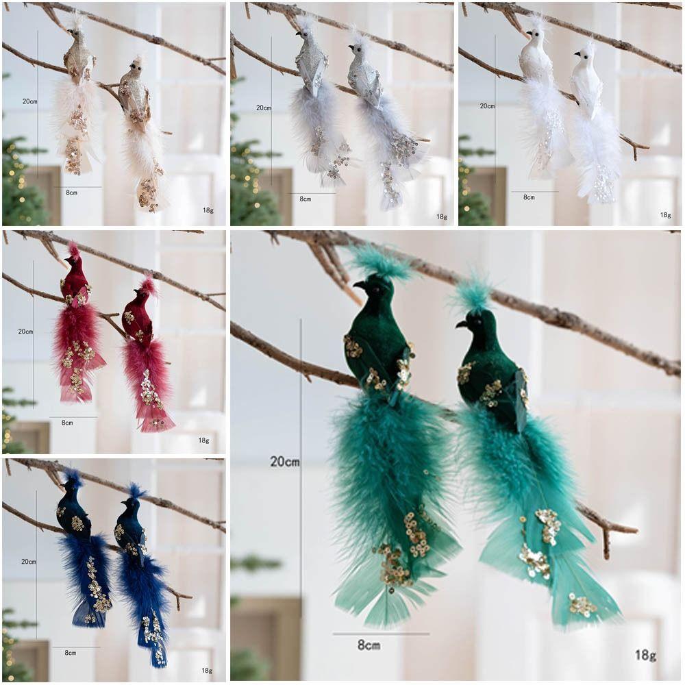 Glitter Glitter Christmas Bird Ornaments Realistic Christmas Tree Decoration  Christmas Tree