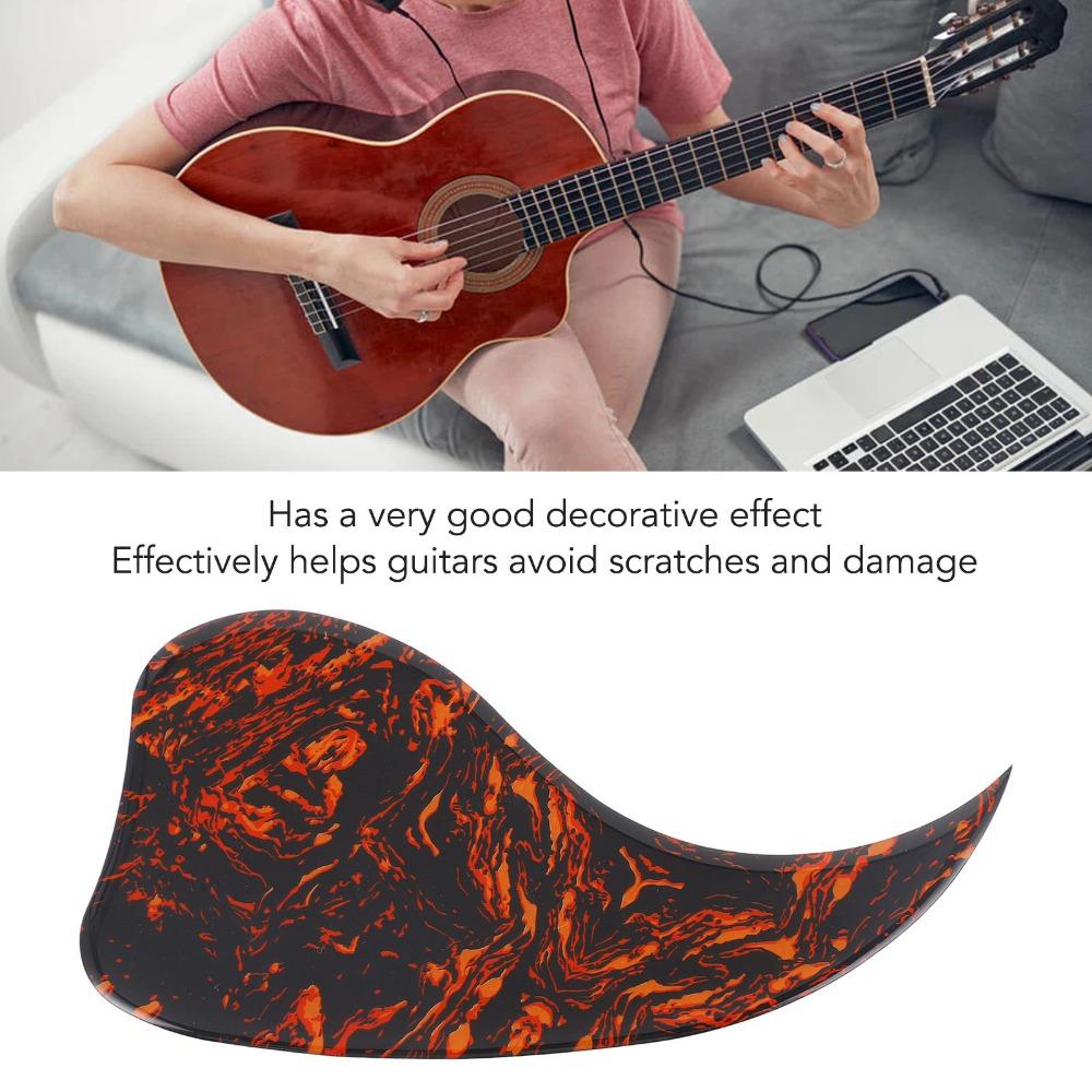 Celluloid+Plastic Acoustic Guitar Pickguard Water Drop Shape Guitar Accessories For Guitarist