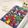 1 peça Tapete de Área Marvel Vingadores Super Heróis, Tapete de Chão Antiderrapante, Design de Personagens de Desenho Animado, Veludo Macio, Decoração de Quarto, Lavável