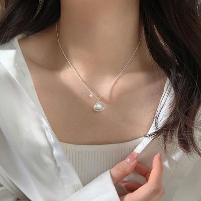 Shell Necklace Women's Summer Simple Niche Design Sense Temperament A Shell Collarbone Chain Stainless Steel