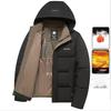 Winter Parka Men Thicken Casual Coat Slim Fit Outwear Waterproof Warm Solid Color Outdoor Outwear Hooded Coat