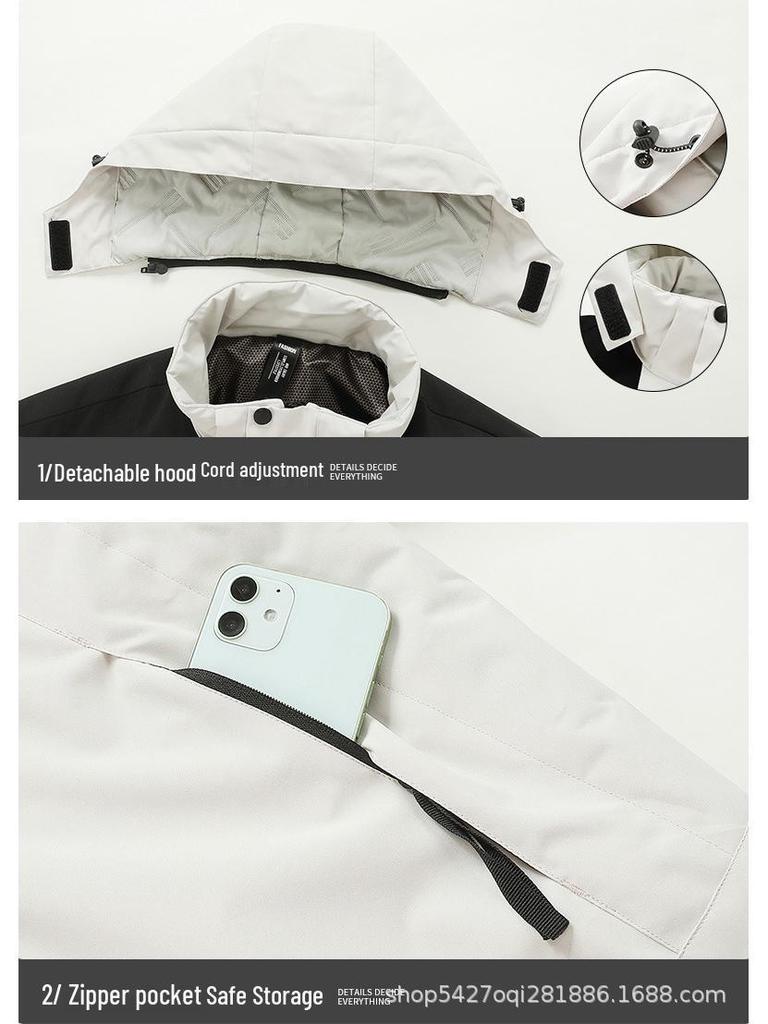 Men’s Winter Graphene Self-Heating Windbreaker: Thick Warm Cotton Jacket for Cold Protection