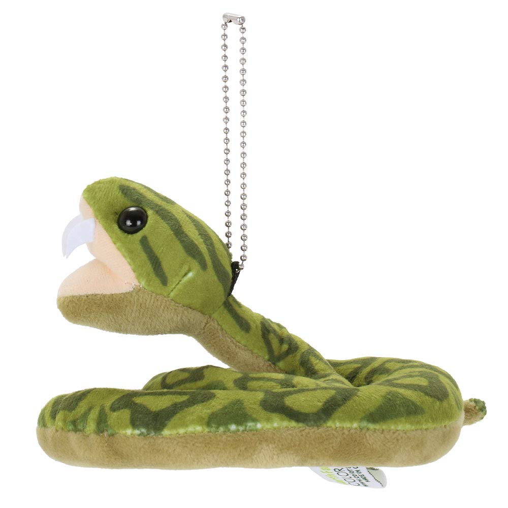 Carolata Plush Mascot Habu (Yanbaru Creaturewith Chain) Realistic Snake Keychain Doll Gift (Twice Tested)  Christmas Present