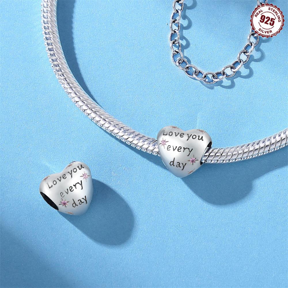 9 Sterling Silver Beaded Accessories Love Beads Suitable For Diy Bracelet Necklace Bead Making