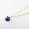 and My Jewelry 18K Natural Sapphire Necklace Solitaire Round Super Special [Your Box] Pendant, 1.0 Carat, Cut, Price! [September Birthstone] [Gift