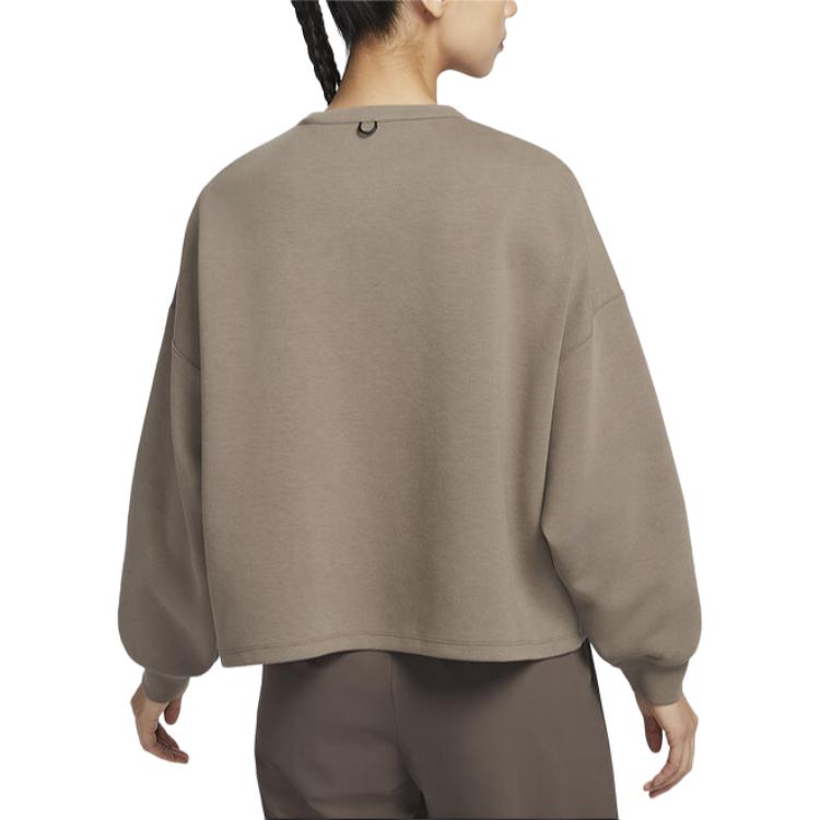 Nike Casual Sports Simple Pullover Sweatshirt Women Sweatshirt Dark-Khaki HQ8194233