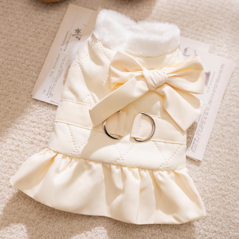 Autumn and Winter Cute Pet Skirt Ragdoll Cat Blue Cat Teddy Bigbear Yorkshire Dog Skirt Cotton Coat Cat Clothing