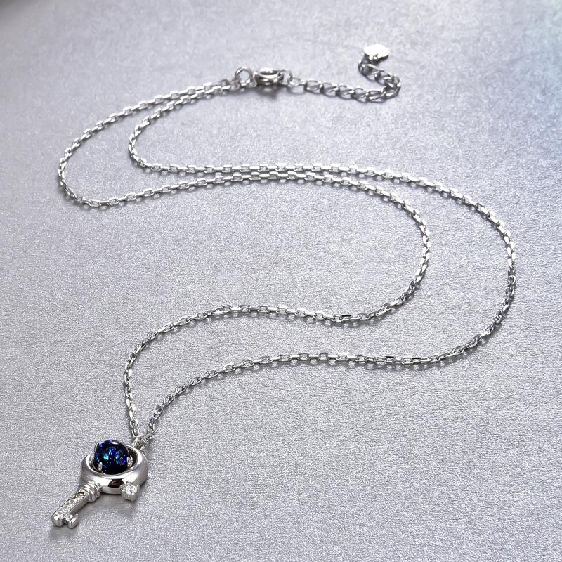 Tancise Women 925 Sterling Silver Zircon Necklace Pendant Gift