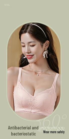 Medium-thickness Lace Push-Up Bra: Wire-Free Support, Lifts, Shapes & Enhances for Smaller Busts.
