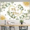 1Pcs Mr And Mrs Wedding White Floral Background Decoration Background Wedding Backdrop Decorations For Photo Studio Booth Party
