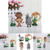 Miniature Madagascar Movie Action Figures 4 Roles Included Non-toxic Pvc Material