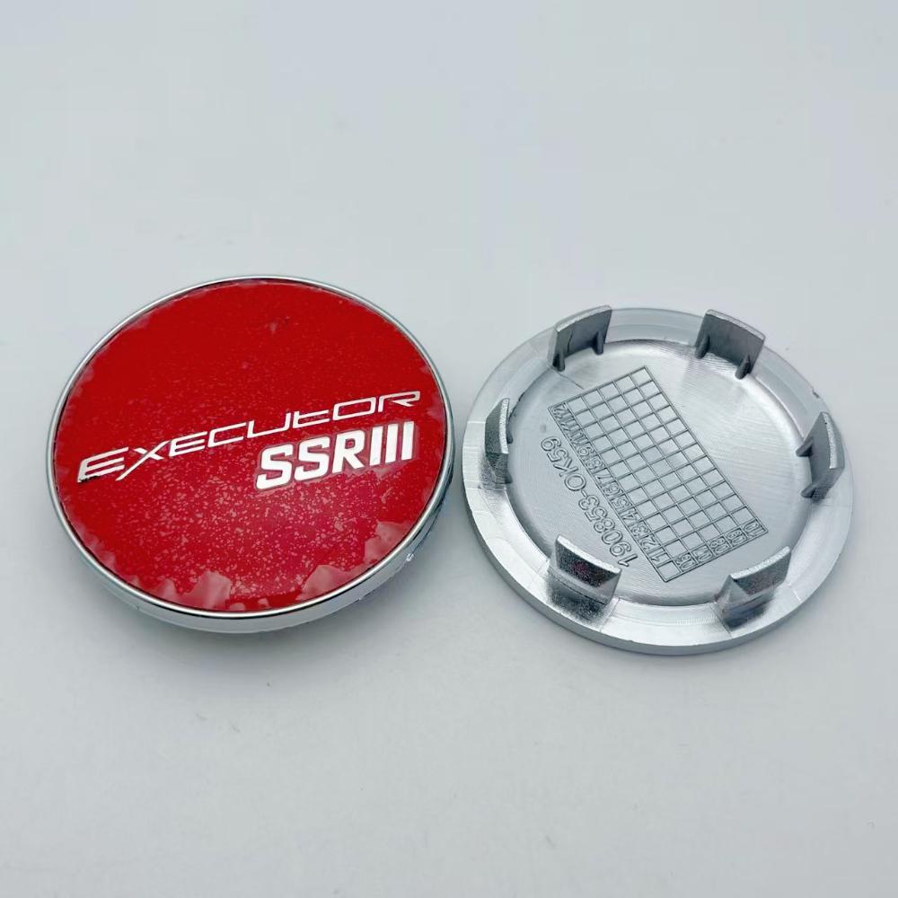 AAYX1 4pcs 59mm 51mm Car Wheel Center Caps With SSR Executor Logo Emblem Wheel Hubcaps Rims Center Dust Cover Replace Car Accessories