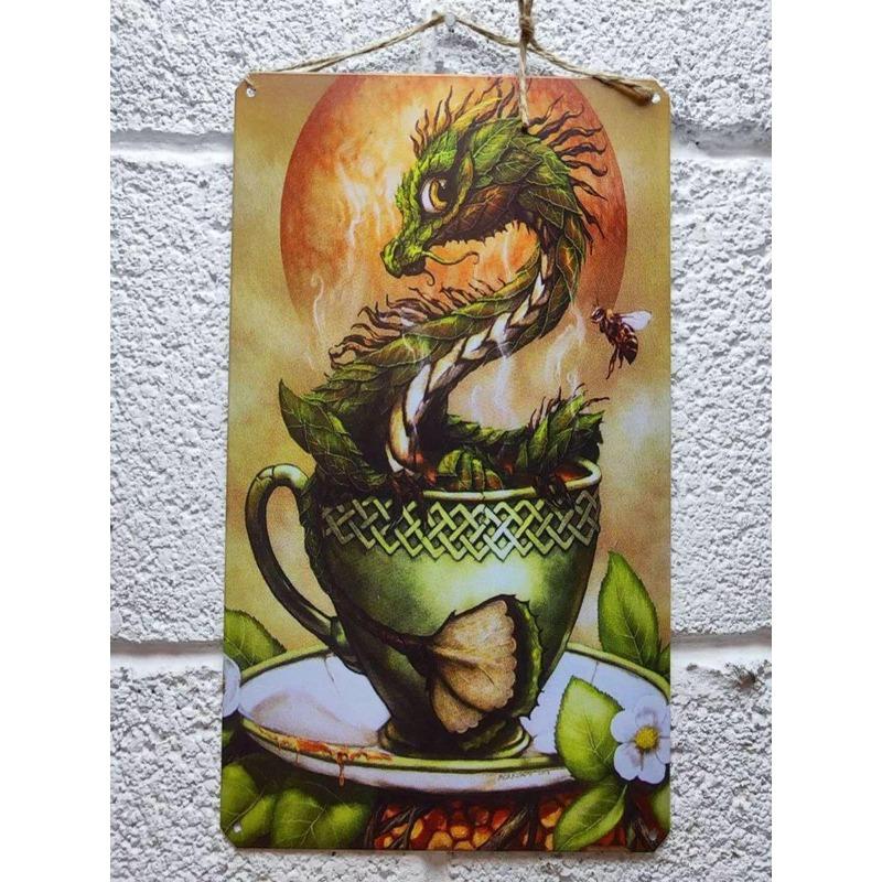 Dragon Metal Wall Art, Mythological Creature Decor Sign