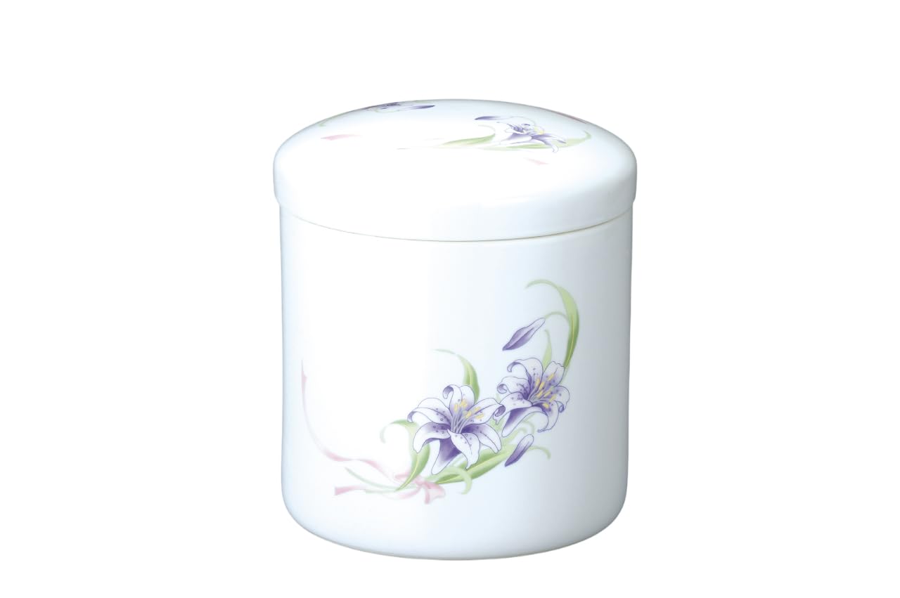 

Purple Floral Urn Buddhist Altar Home Memorial Urn [7 inches] Supplies,