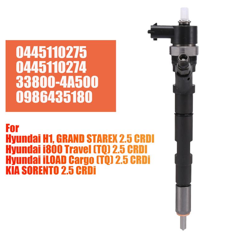 Ny Dieselbränsleinsprutningsmunstycke 33800-4A500 0445110275 0445110274 För Hyundai Starex H1 I800 iLoad / KIA Sorento 2.5 CRDI D4CB