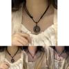 Mixed Material Pixiu Peace Buckle Necklace Animal/zodiac Shape O-chain Style Ethnic Fashion Accessory
