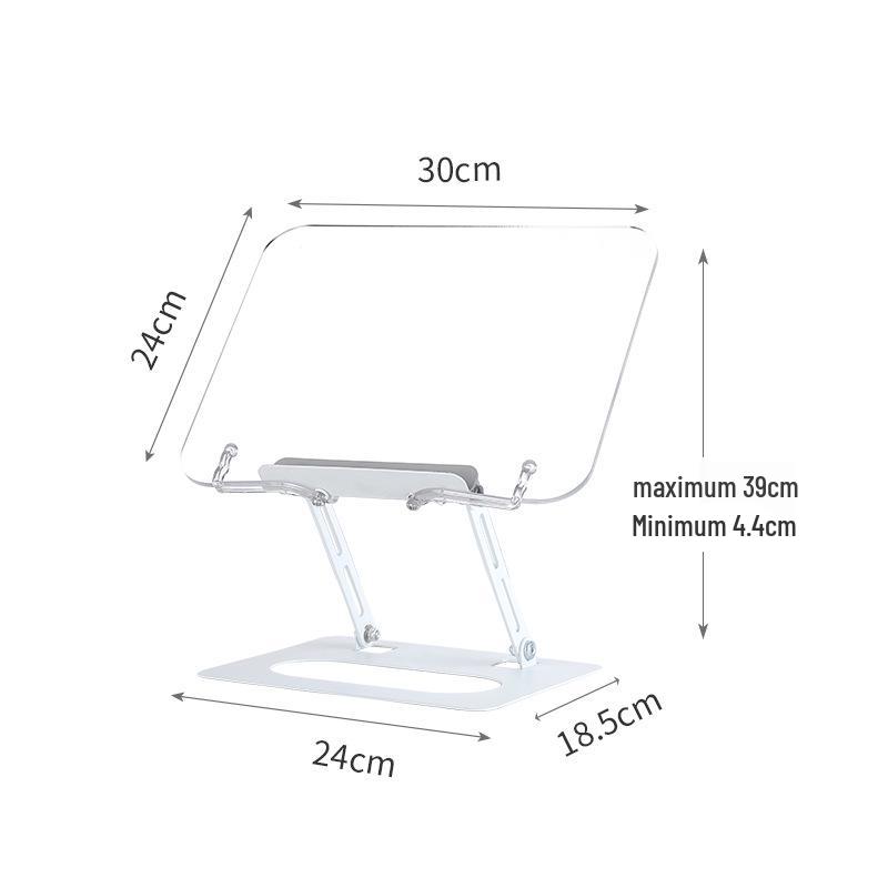 360° Rotating Acrylic Book & Tablet Stand with Adjustable Page Turner