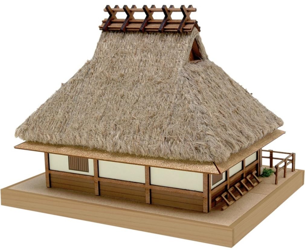 Woody Joe Mini Arquitetura Casa de Telhado de Palha Modelo de Madeira Kit de Montagem Nº 5 (Construção)