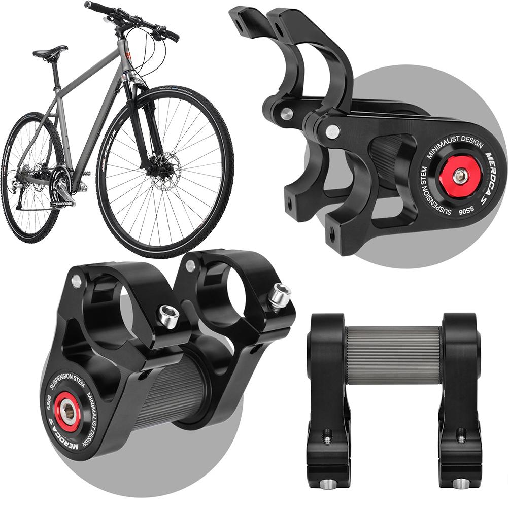 Folding Bike Stem Aluminum Alloy Folding Bicycle Double Stem Shock Absorbing Bike Handlebar Stem for Folding Bike China Mainland