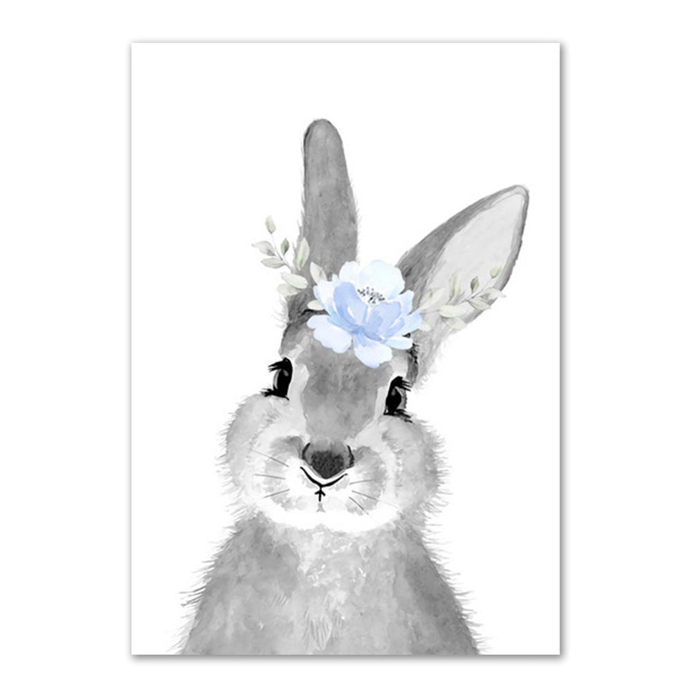 Personalize Baby Name Wall Decoration Painting Customize Nursery Wall Art Poster For Kids Bedroom Deco Animals Canvas Painting