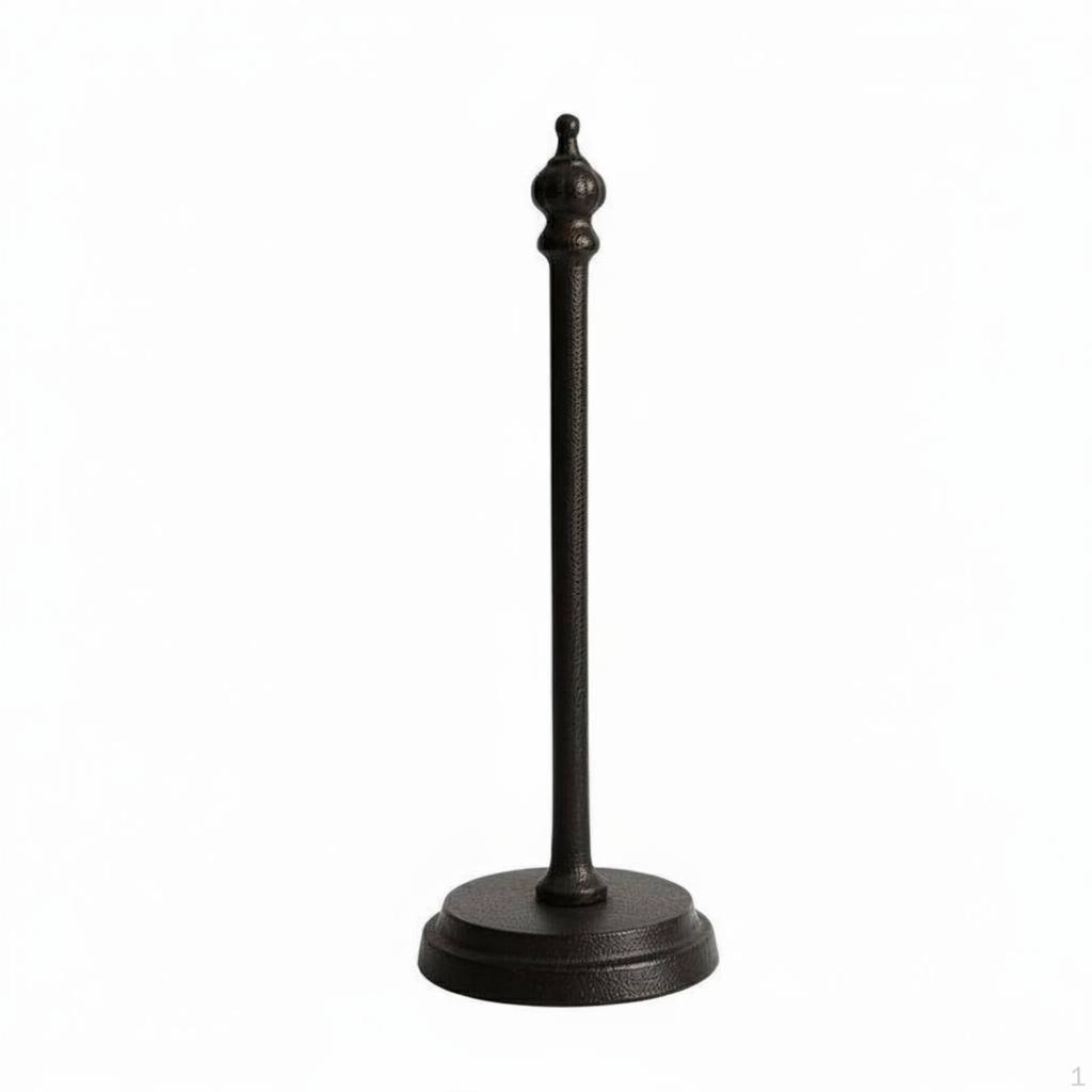Paper Towel Holder Creative Design Cast Iron Stand Retro Roll for Countertop,