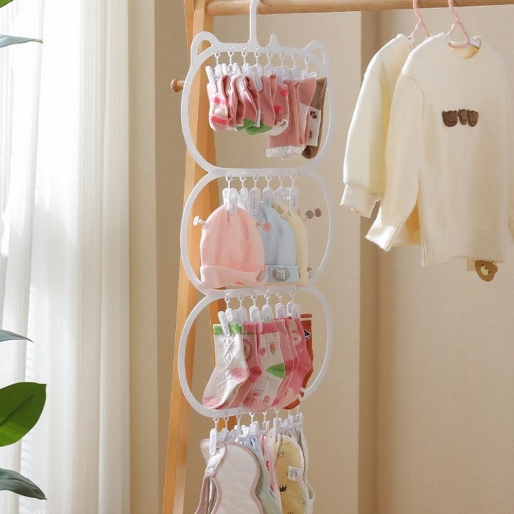 Removable Multi-Clips Drying Hanger Plastic Hanging Drying Rack Socks Drying Hanger Underwear