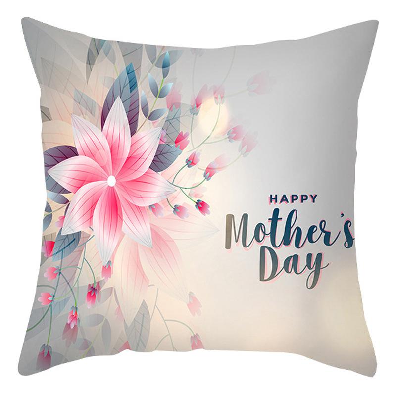 Mother's Day Pillow Cover Home Office Peach Skin Cushion Cover Sofa Car Cushion Cover Backrest