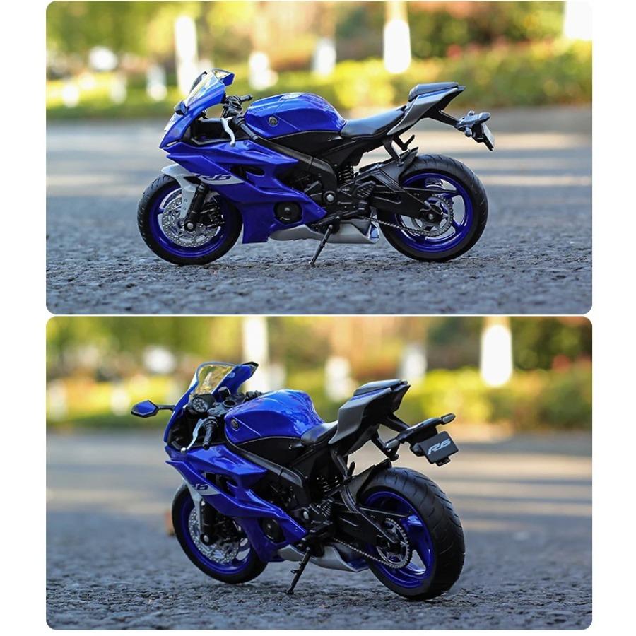 WELLY 1/12 Yamaha YZF-R6 Alloy Motorcycle Model Diecast Toy Cars Toys Racing Car Models for Childrens Vehicles Collection Gifts