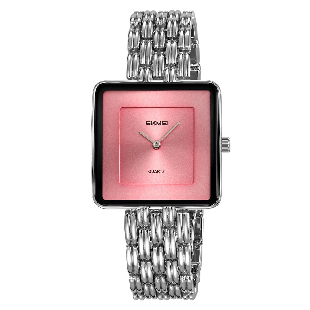 Skmei Unique Square Dial Watch Women Bracelet Watches Ladies Casual Quartz Watch Steel Women's Wristwatch